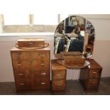 An Art Deco Walnut Dressing Table