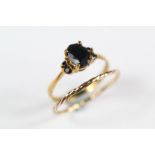 A 9ct Gold and Sapphire Ring