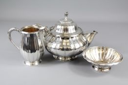 An Electro-plated Wurtemberg Metal Fabrik Tea Trio