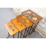 Antique Hand Painted Nest of Tables