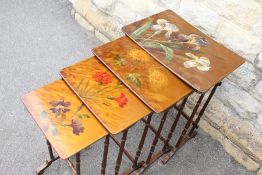 Antique Hand Painted Nest of Tables