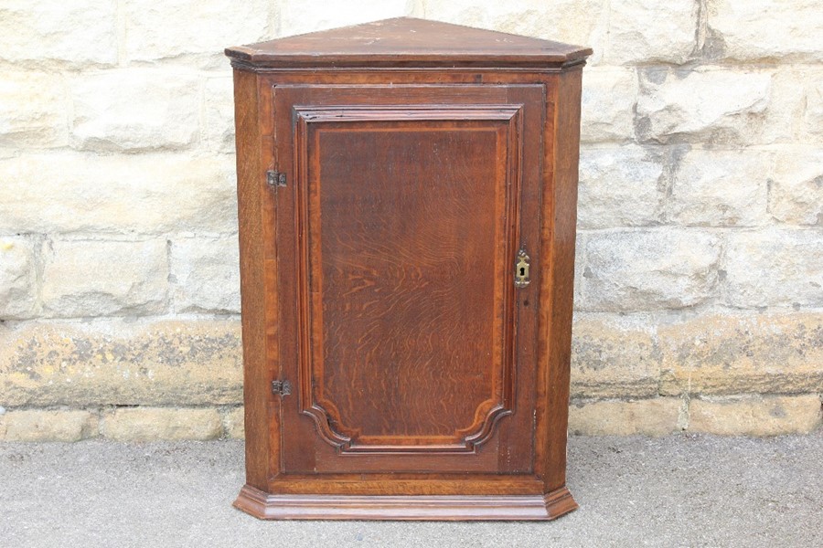 Antique Oak Corner Cabinet