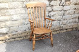 A Pine Fireside Arm Chair