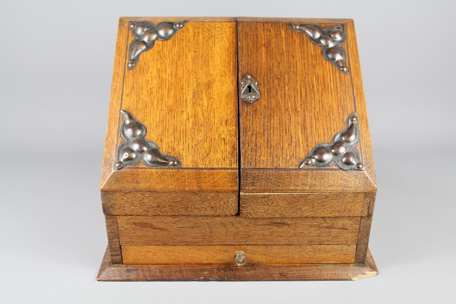 An Edwardian Oak Writing Slope