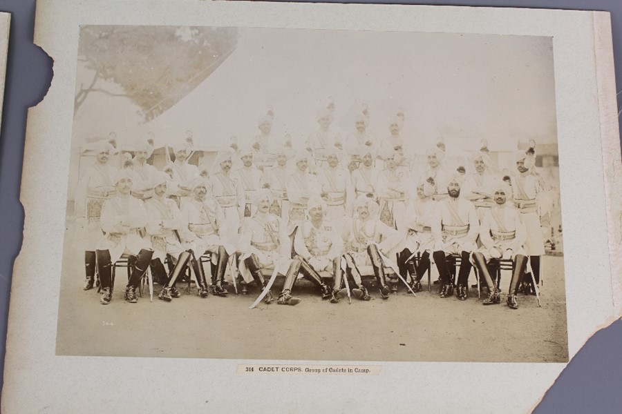 Four Sepia Photographs of Anglo-Indian Military - Image 3 of 5