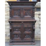 A Heavy Jacobean-Style Oak Court Cupboard