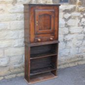 A Miniature Oak Chest on Chest