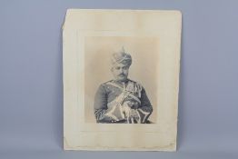 A Black and White Photograph of an Indian Officer