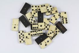 A Vintage Tin Cigar Box of Dominoes