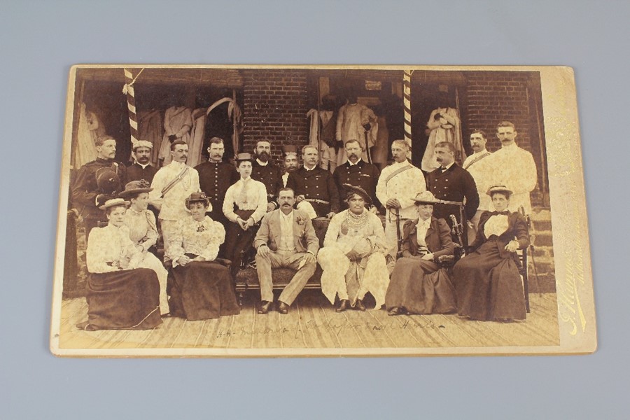 A Fine 19th Century Group Portrait of Lord Harris and The Maharajah of Kolhapur