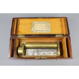 A Late 19th Century Rosewood Cased Mechanical Music Box