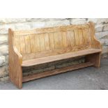 A Vintage Pine Church Pew