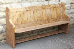 A Vintage Pine Church Pew