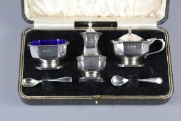 A Silver Cruet Set