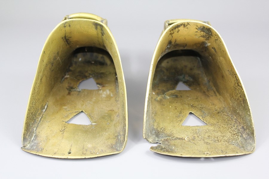 A Pair of South American Brass Stirrups - Bild 3 aus 3