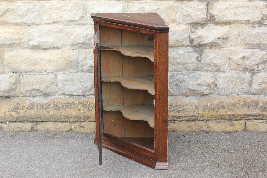 Antique Oak Corner Cabinet - Image 2 of 2