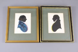 Antique Silhouettes of Georgian Gentlemen