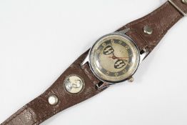 A WWII LIP German Panzer Second Division Officer's Wrist Watch