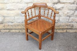 An Arts & Crafts Oak Corner Chair