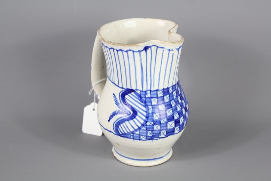 An Antique Blue and White Stoneware Jug