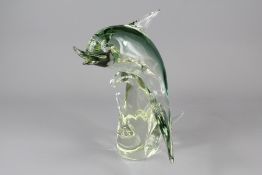 A Murano Glass Sculpture depicting a Dolphin