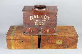 A Vintage Mahogany Ballot Box