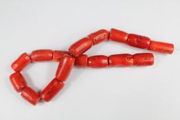 A Lozenge Coral-Effect Beaded Necklace