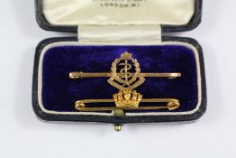 A 9ct Gold Royal Medical Corps Stick Pin