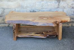 A Natural Hewn Coffee Ash Table