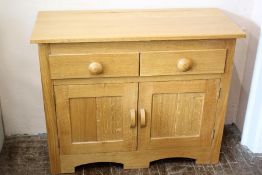 A Bespoke Light Oak Sideboard