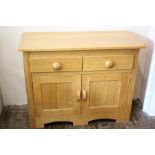 A Bespoke Light Oak Sideboard