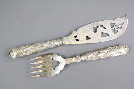 Late 19th Century Continental Silver Plated Fish Servers