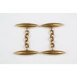 Gentleman's 18ct Yellow Gold Torpedo Cufflinks