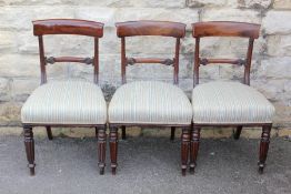 A Set of Eight Mahogany Victorian Dining Chairs