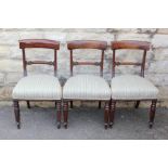 A Set of Eight Mahogany Victorian Dining Chairs