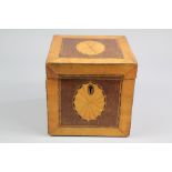 An Antique Satin Wood Tea Caddy