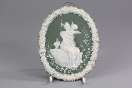 A Wedgwood Celadon Green Plaque