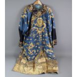 A 19th Century Chinese Silk Jifu Dragon Robe