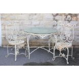 A Very Attractive Wrought Iron Garden Suite