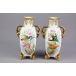 A Pair of 19th Century Royal Worcester Vases