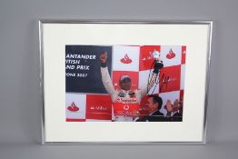 A Signed Autograph of Formula One Champion Lewis Hamilton