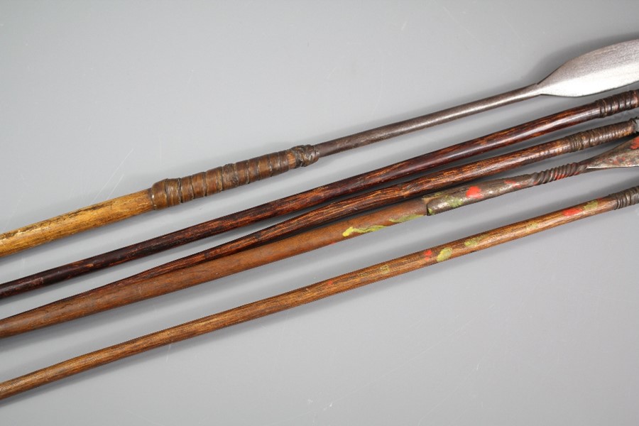 Five Antique African Throwing Spears - Image 2 of 3