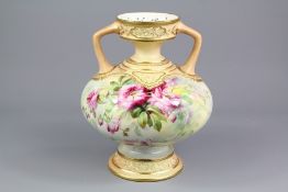 Royal Worcester - Early 20th Century Twin Handled Vase