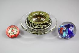 A Studio Glass Flower Bowl Centre-piece