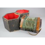 An Antique German Rosewood Concertina