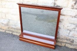 An Edwardian Mahogany Over-mantel Mirror