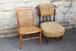 A Fruitwood Bedroom Chair