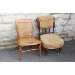 A Fruitwood Bedroom Chair