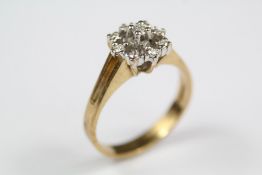 A 14ct Yellow Gold Diamond Ring