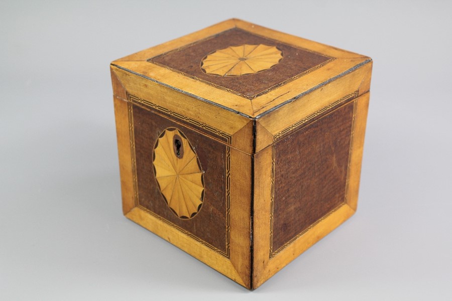 An Antique Satin Wood Tea Caddy - Image 2 of 3